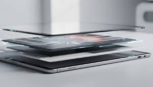 découvrez pourquoi il est essentiel de supprimer l'air entre la vitre et la dalle des tablettes grâce aux écrans laminés et à l'effet parallaxe pour améliorer la qualité visuelle et la réactivité tactile.