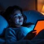 découvrez comment le filtre anti-lumière bleue protège votre cycle de sommeil en réduisant la fatigue oculaire lors de la lecture nocturne sur tablette.