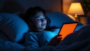découvrez comment le filtre anti-lumière bleue protège votre cycle de sommeil en réduisant la fatigue oculaire lors de la lecture nocturne sur tablette.