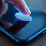 découvrez le lecteur d'empreinte digitale intégré sous l'écran, offrant un déverrouillage instantané et sécurisé pour votre téléphone android.